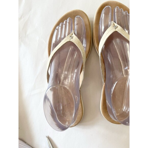 Olukai Honu Women's Size 8 Tapa/Golden sand Flip Flop Comfort Sandals slip on - Picture 2 of 8